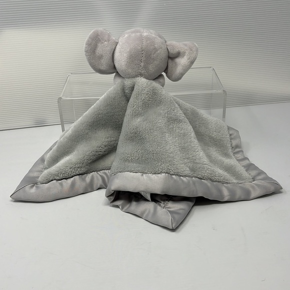 Carter’s Elephant Lovey Security Blanket Gray 2016 Satin Edges - Picture 3 of 9